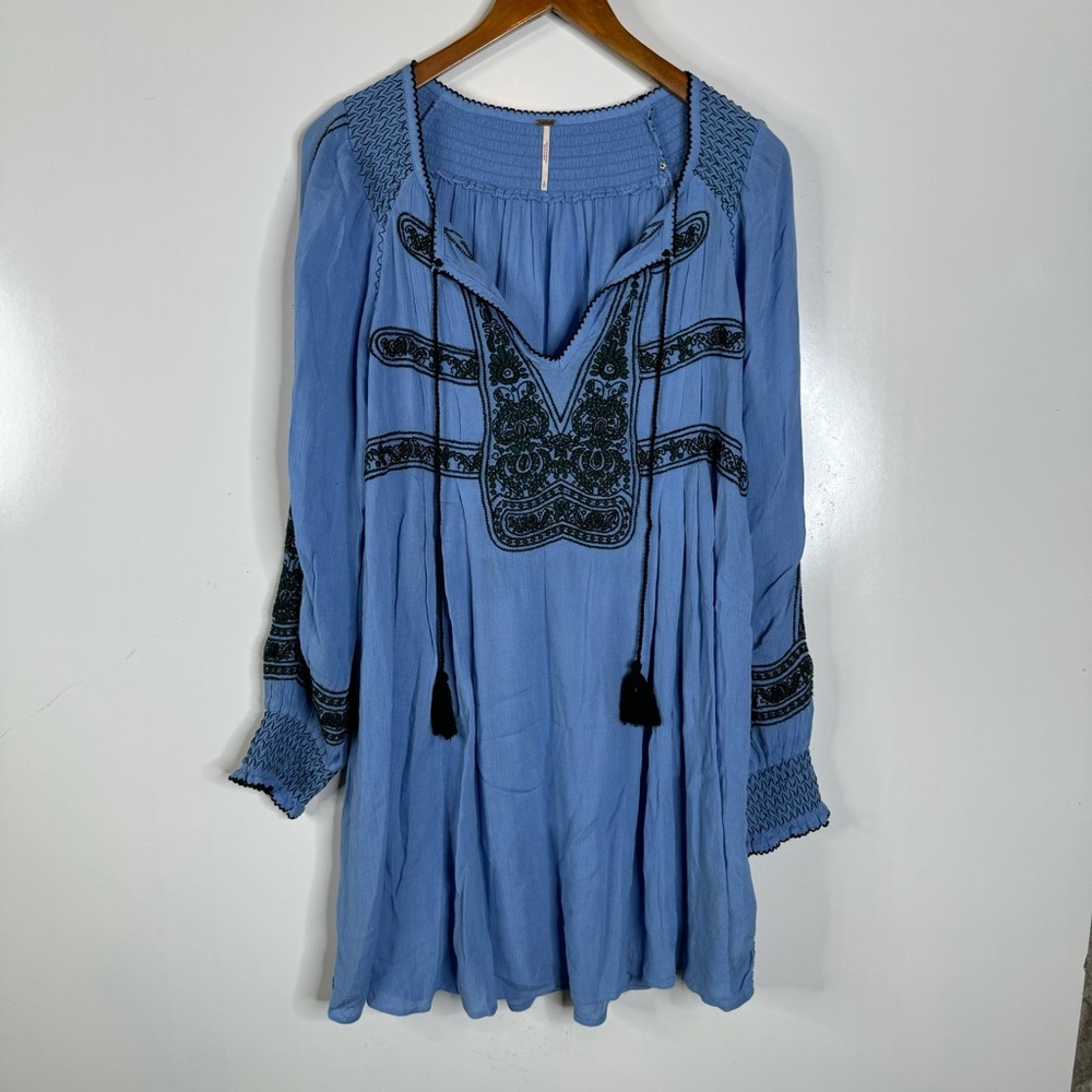 Free People Wind Willow Embroidered Mini Dress Size Small - Picture 5 of 10